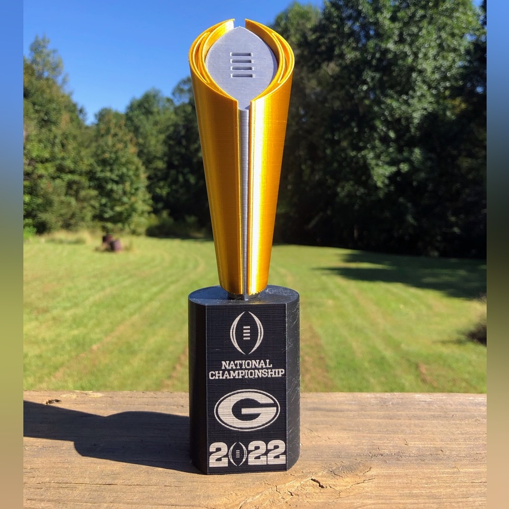 10 inch Georgia Bulldog 2022 National Championship collectors trophy